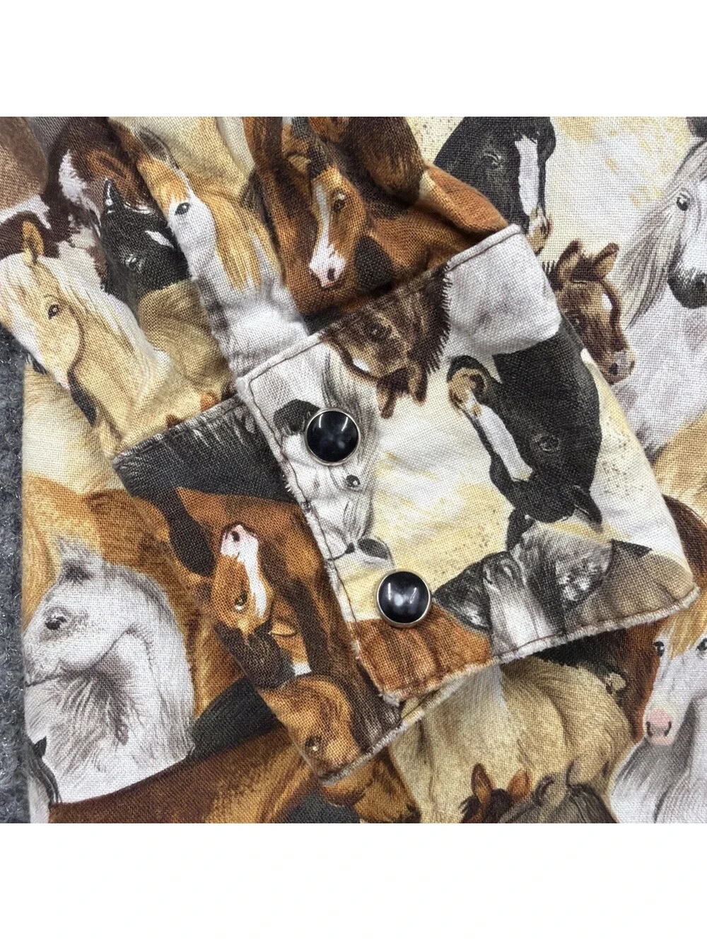 Panhandle Slim Quality Western Wear 100% Cotton Girls Size Large Horses